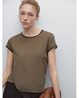 MASSIMO DUTTI Camiseta Contrastes Vivos Piel - Multicolor