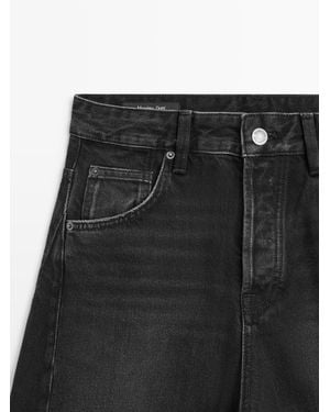 MASSIMO DUTTI Mid-Rise Balloon Fit Jeans - White