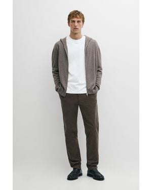 MASSIMO DUTTI Pantalón Slim Fit Pana - Blanco