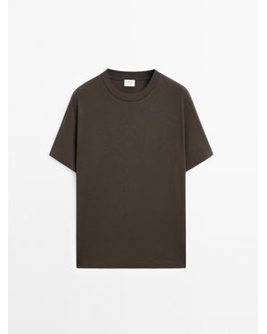 MASSIMO DUTTI Regular Fit T-Shirt Van Katoenmix - Meerkleurig