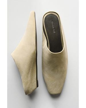 MASSIMO DUTTI Wedge Heel Mules - Green