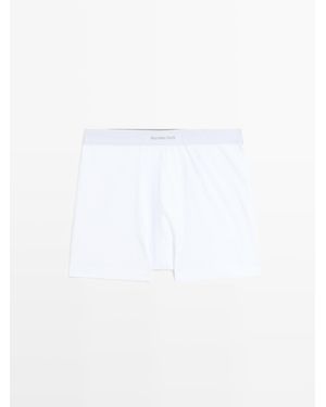 MASSIMO DUTTI Boxer Con Logo - Bianco