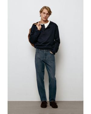 MASSIMO DUTTI Tapered Fit Jeans - Blue