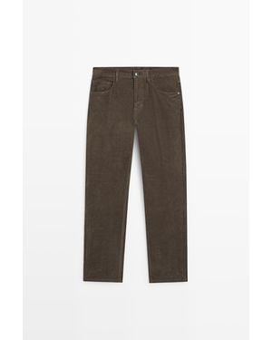 MASSIMO DUTTI Pantaloni Tapered Fit - Bianco
