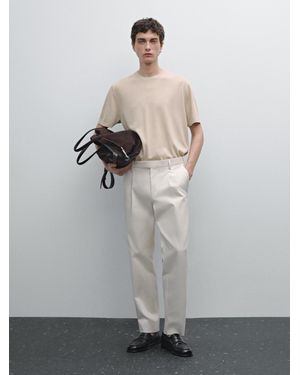 MASSIMO DUTTI Pantaloni Stretch - Grigio
