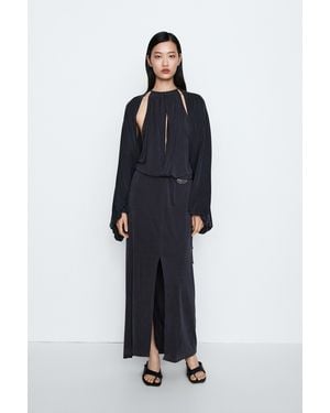 MASSIMO DUTTI Draped Bolero Top - Blue
