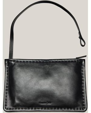 MASSIMO DUTTI 100% Raffia Maxi Tote Bag - Black