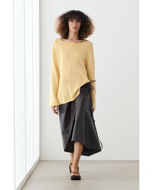 MASSIMO DUTTI 100% Mercerised Cotton Jumper - Natural