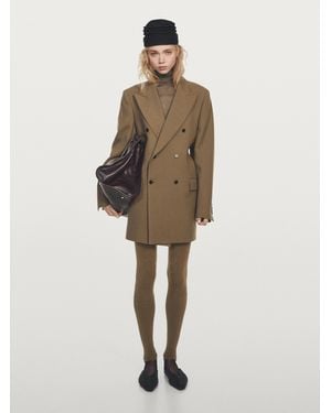 MASSIMO DUTTI Legging Punto Mezcla Seda - Neutro