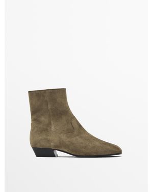 MASSIMO DUTTI Soft Flat Ankle Boots - Multicolour