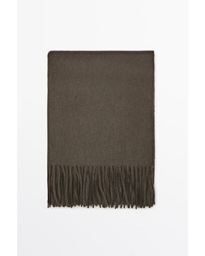 MASSIMO DUTTI Wool Blend Scarf With Fringing - Multicolour