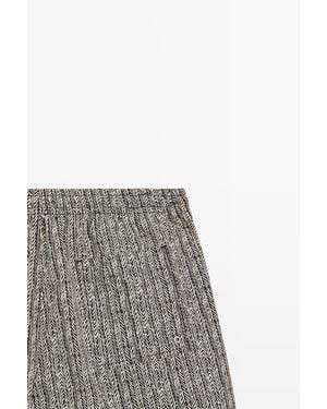 MASSIMO DUTTI Herringbone Print Swim Trunks - Grey