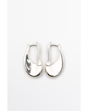 MASSIMO DUTTI Pendientes Aro Líneas Fluidas - Metálico