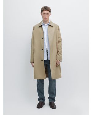 MASSIMO DUTTI Trench Ligero Algodón - Blanco