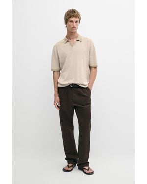 MASSIMO DUTTI Jersey Polo Punto 100% Algodón - Neutro