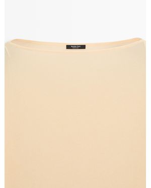 MASSIMO DUTTI Camisa Fluida Semitransparente - Neutro