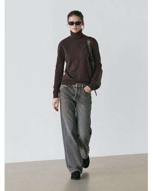 MASSIMO DUTTI Jeans Wide Leg Tiro Medio - Multicolor