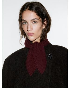 MASSIMO DUTTI Corbata Lazo Punto 100% Cashmere - Negro