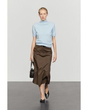 MASSIMO DUTTI Wool-Cashmere Blend Short-Sleeve Knit Jumper - Multicolour