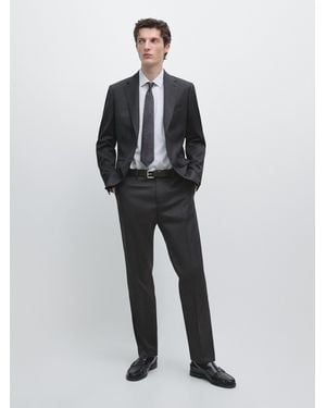 MASSIMO DUTTI American Cold Wool Suit - Gray