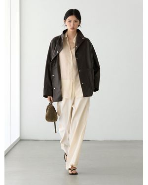 MASSIMO DUTTI Parka Con Tasche - Bianco