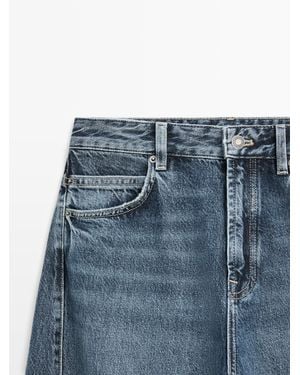 MASSIMO DUTTI Barrel Fit Jeans - Blue
