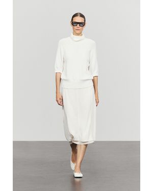 MASSIMO DUTTI Turtleneck Knit Jumper - White