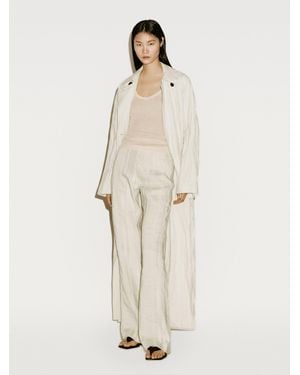 MASSIMO DUTTI Schlaghose Aus Leinenmischgewebe - Natur