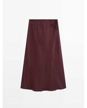 MASSIMO DUTTI Midi Pareorok - Paars