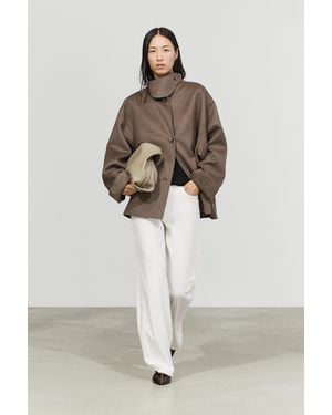 MASSIMO DUTTI Wool-Blend Trench Coat - Multicolour