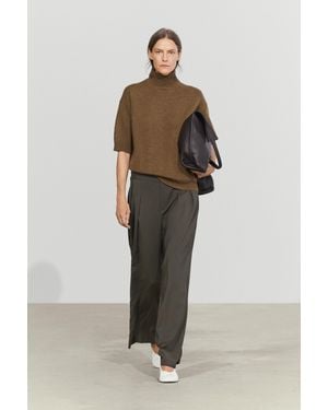 MASSIMO DUTTI Flowing Wide-Leg Trousers With Pleats - Multicolour