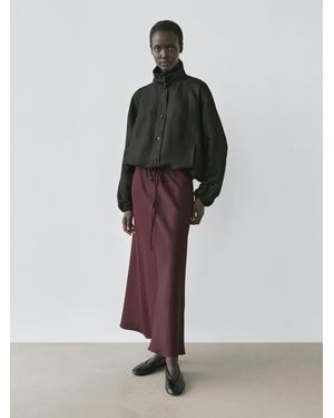 MASSIMO DUTTI Midi-Wickelrock - Mehrfarbig