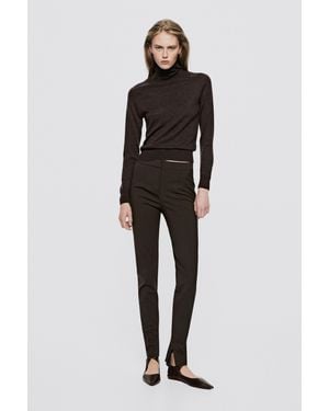 MASSIMO DUTTI Bailarina Piel Atada - Negro