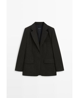 MASSIMO DUTTI Blazer Van Wolmix Met Twee Knopen - Meerkleurig