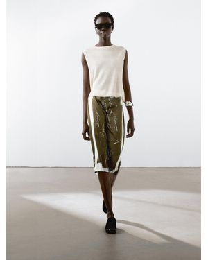 MASSIMO DUTTI Maglietta Senza Maniche - Bianco