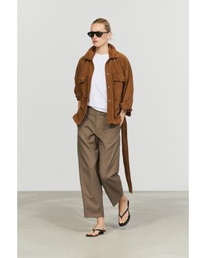 MASSIMO DUTTI 100% Wool Melange Suit Pants - Natural