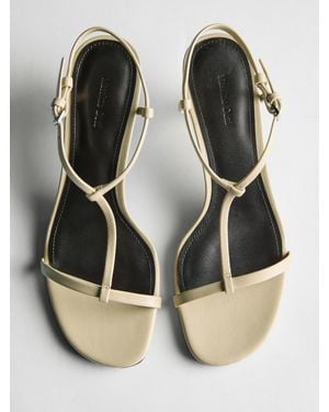MASSIMO DUTTI Strappy Mid-Heel Sandals - Black