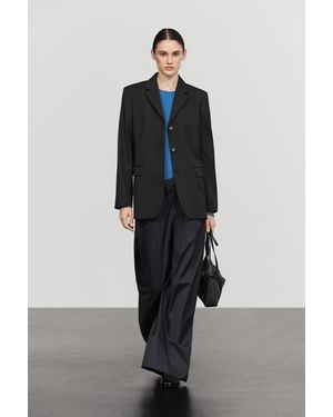 MASSIMO DUTTI 100% Cold Wool Blazer - Blue
