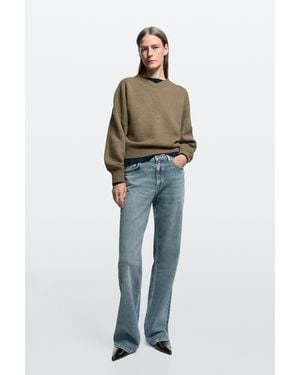 MASSIMO DUTTI Jeans Bootcut Fit Vita Alta - Blu