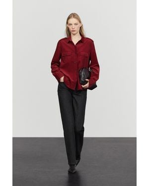 MASSIMO DUTTI Camicia Con Tasche - Rosso
