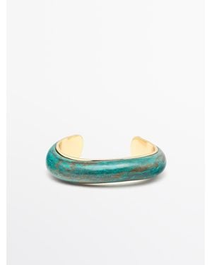 MASSIMO DUTTI Pulsera Pátina Efecto Bronce - Azul