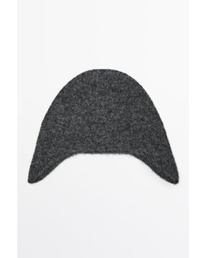 MASSIMO DUTTI Alpaca Blend Knit Beanie - Black