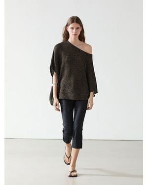MASSIMO DUTTI Mantella Morbida Asimmetrica - Bianco