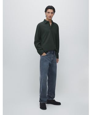 MASSIMO DUTTI Polo Estructura Piqué Manga Larga - Multicolor