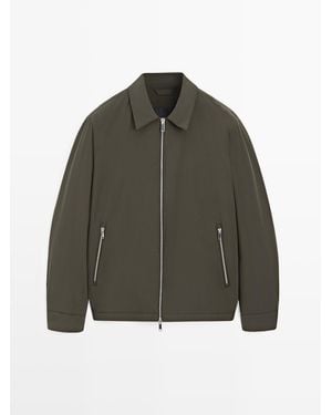 MASSIMO DUTTI Kort Jack Met Zakken - Groen
