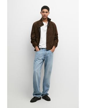 MASSIMO DUTTI Suede Jacket - Brown