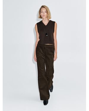MASSIMO DUTTI Schlaghose Aus Cord - Weiß