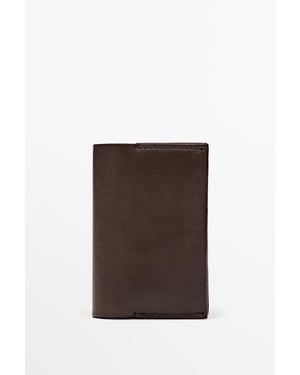 MASSIMO DUTTI Nappa Leather Wallet - Brown