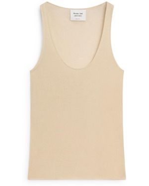MASSIMO DUTTI Soepelvallende Top Van Zijde - Wit
