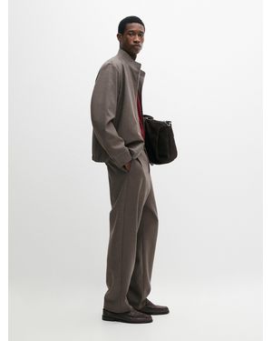MASSIMO DUTTI Cool Wool Blend Trousers - Grey